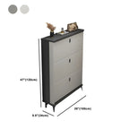 Entryway Grey/White Drop Front Shoe Storage Cabinet