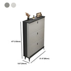 Entryway Grey/White Drop Front Shoe Storage Cabinet