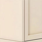 Cream White Wood Shoe Cabinet with Shoe Lattice