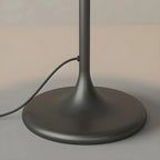 63 Black Metal Modern Floor Lamp with Shelf & LED Light