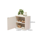 Modern White Tall Shoe Cabinet with Adjustable Shelves