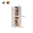 Modern White Tall Shoe Cabinet with Adjustable Shelves