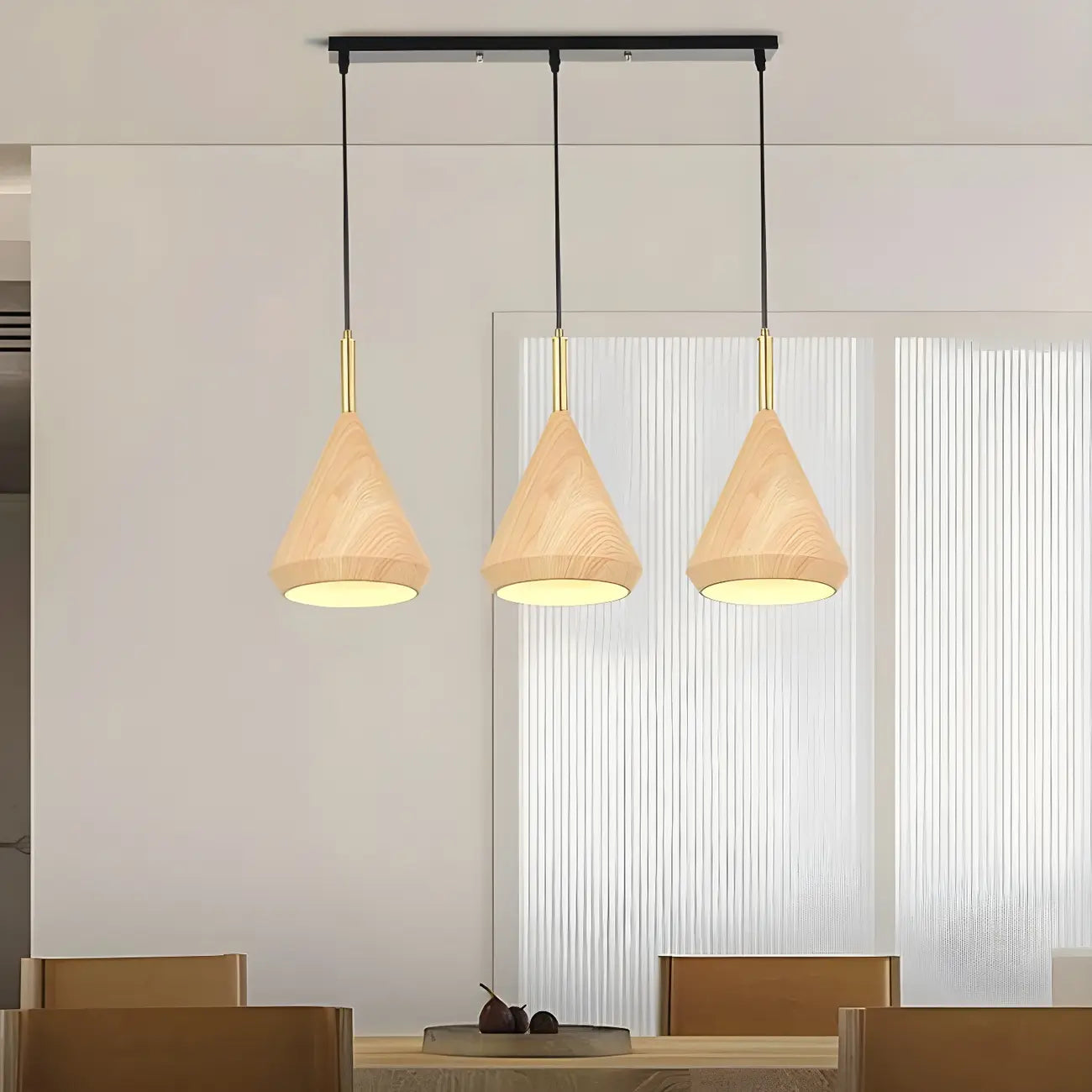 3-Light Modern Adjustable Length Island Pendant Light for Kitchen