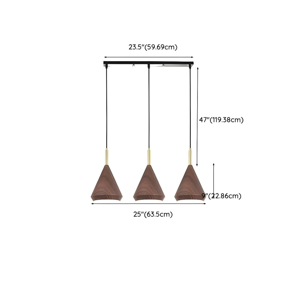 3-Light Modern Adjustable Length Island Pendant Light for Kitchen