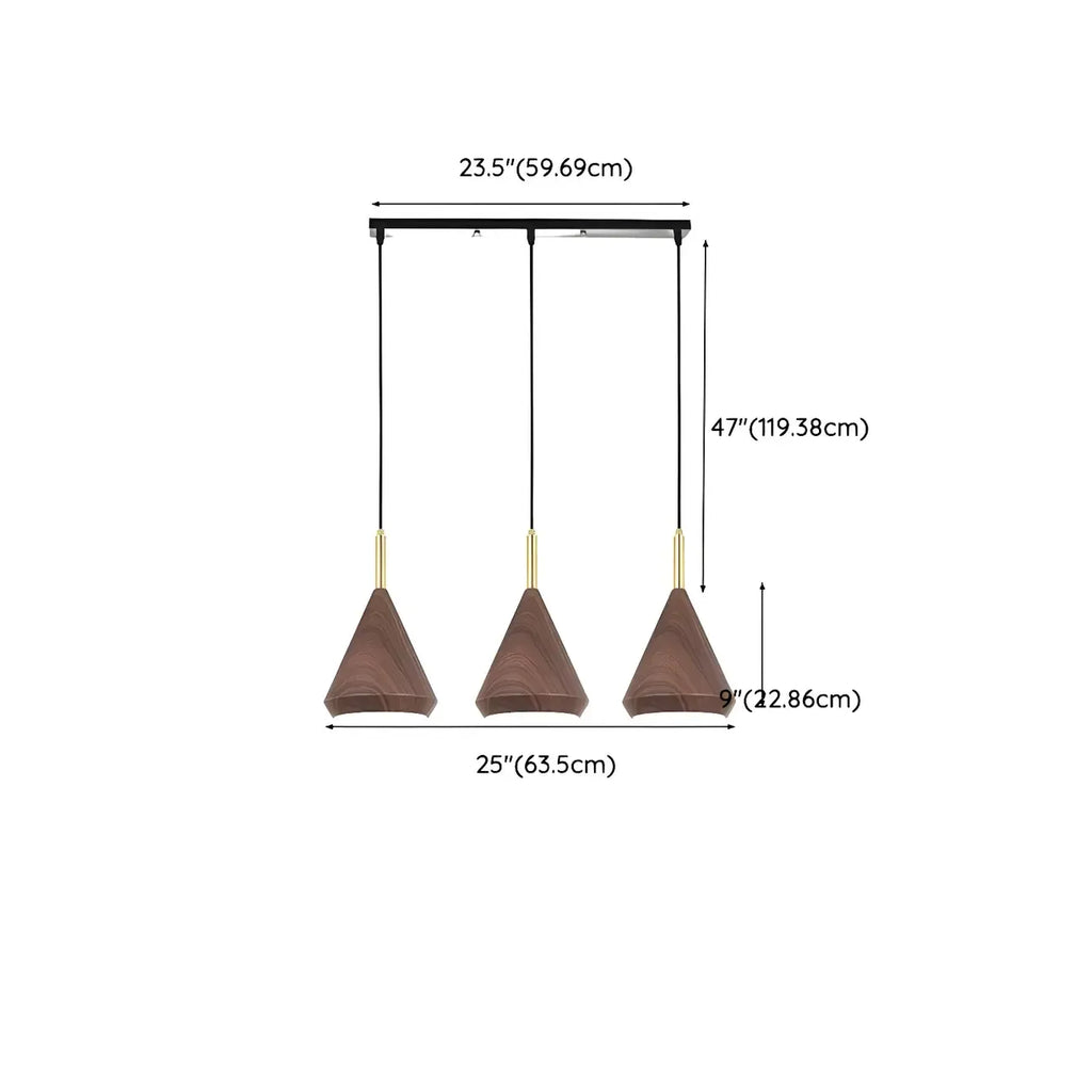 3-Light Modern Adjustable Length Island Pendant Light for Kitchen