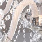 Vintage Silver Candelabra Clear Crystal Wall Sconce