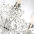 Vintage Silver Candelabra Clear Crystal Wall Sconce