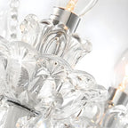 Vintage Silver Candelabra Clear Crystal Wall Sconce