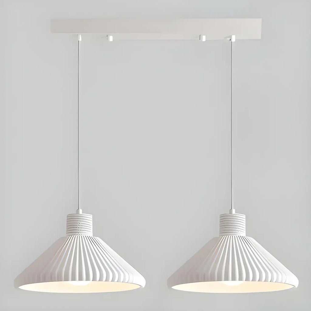 Modern Beige Cone Island Pendant Light Adjustable for Kitchen