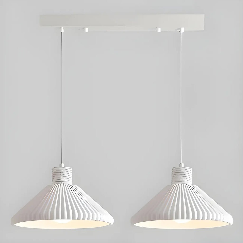 Modern Beige Cone Island Pendant Light Adjustable for Kitchen