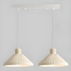 Modern Beige Cone Island Pendant Light Adjustable for Kitchen