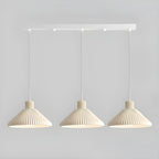 Modern Beige Cone Island Pendant Light Adjustable for Kitchen