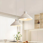 Modern Beige Cone Island Pendant Light Adjustable for Kitchen