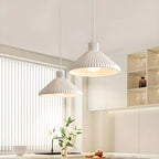 Modern Beige Cone Island Pendant Light Adjustable for Kitchen