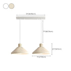 Modern Beige Cone Island Pendant Light Adjustable for Kitchen