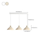 Modern Beige Cone Island Pendant Light Adjustable for Kitchen