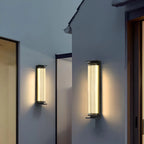 Modern Geometric Outdoor Steel LED Wall Light