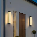 Modern Geometric Outdoor Steel LED Wall Light