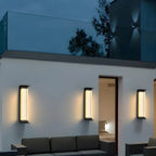 Modern Geometric Outdoor Steel LED Wall Light
