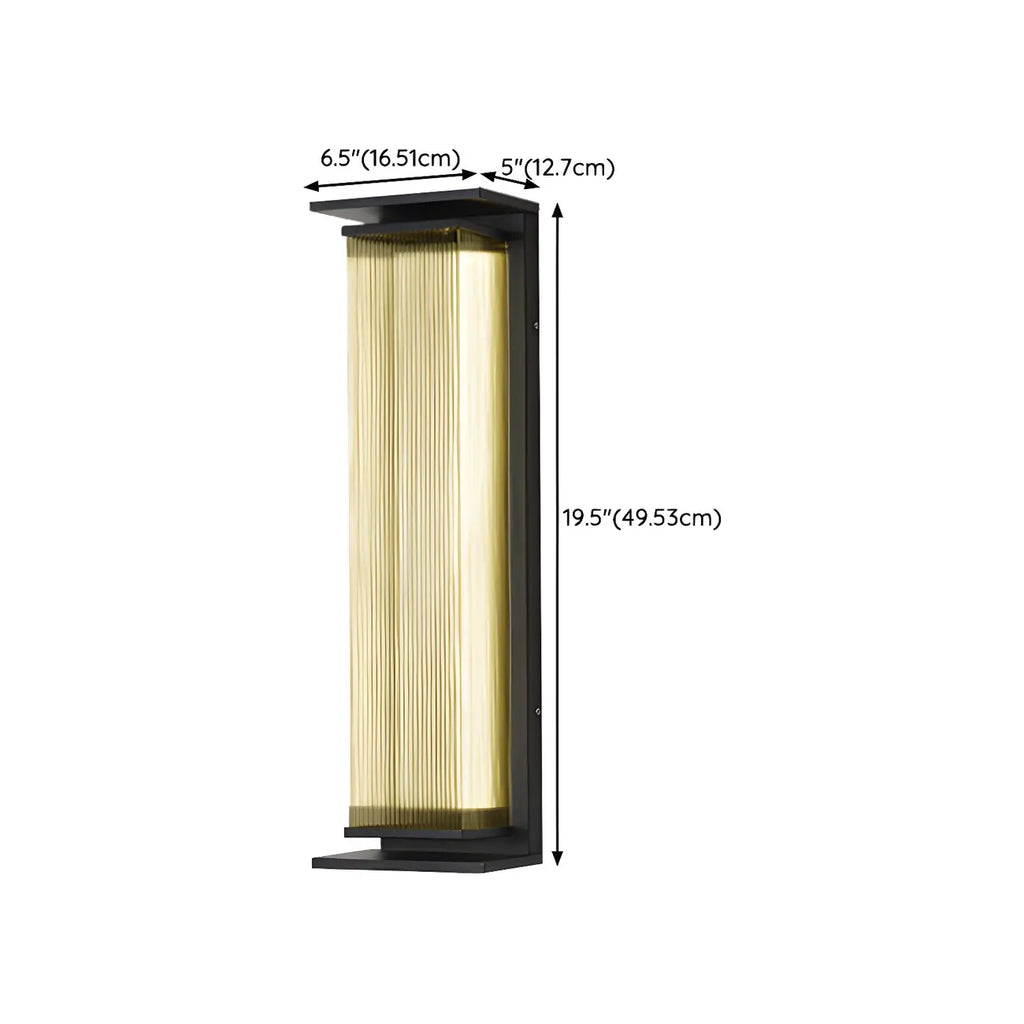 Modern Geometric Outdoor Steel LED Wall Light