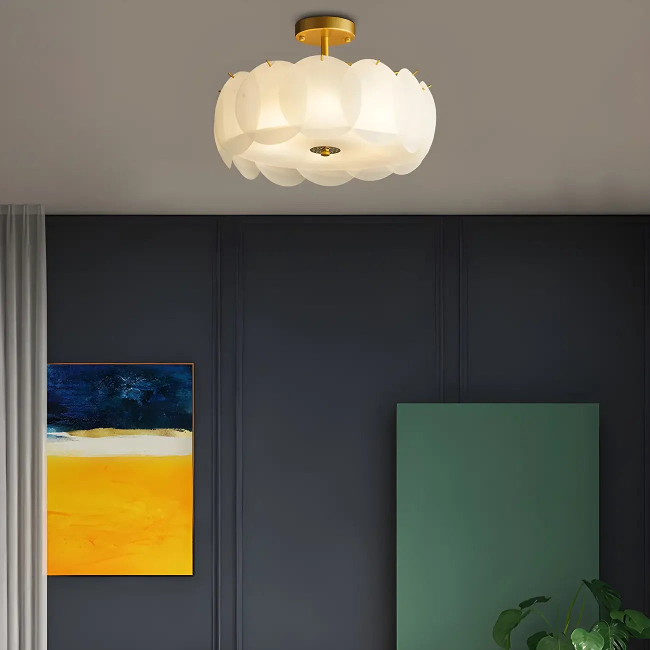 4/5 Lights Modern LED Semi Flush Ceiling Light for Bedroom