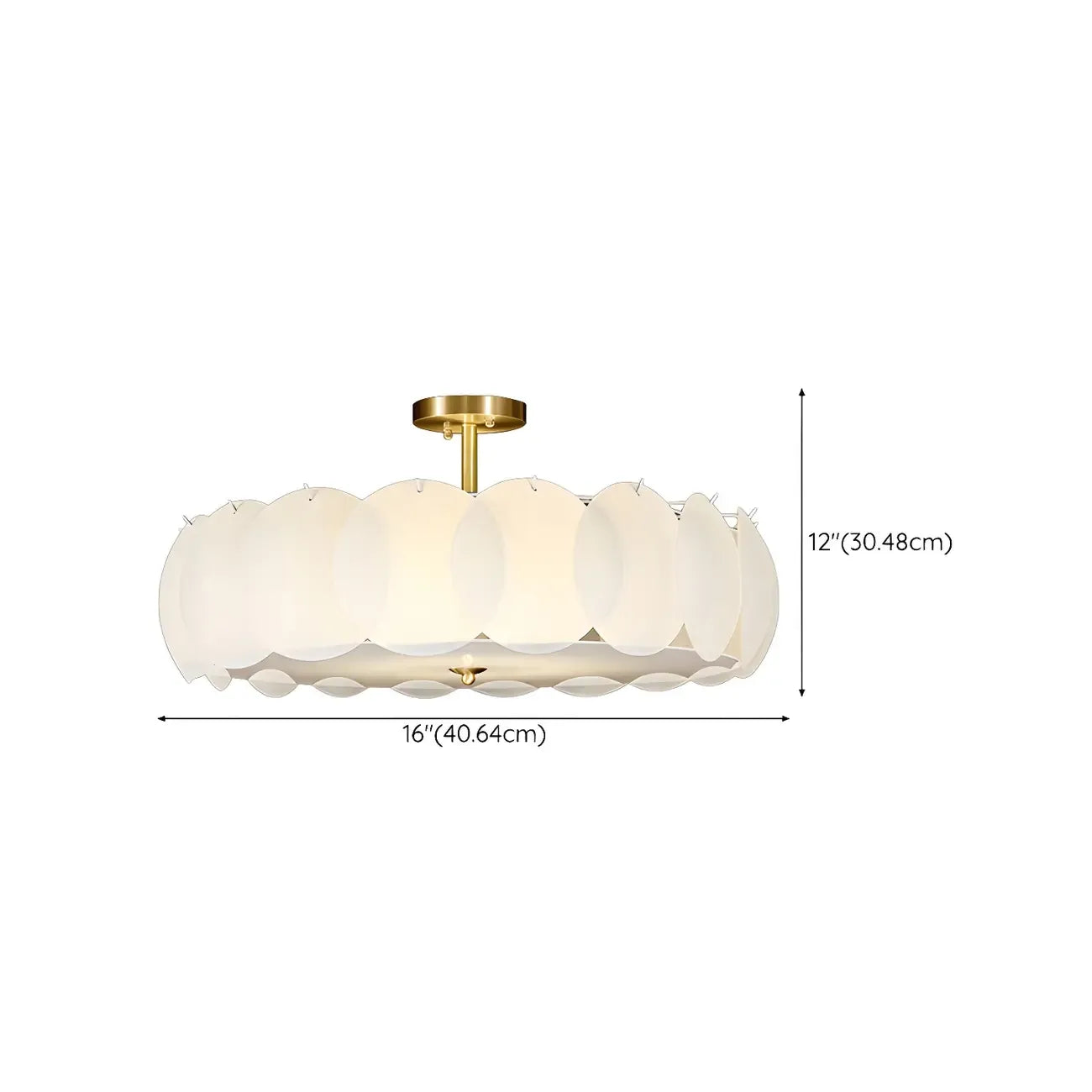 4/5 Lights Modern LED Semi Flush Ceiling Light for Bedroom