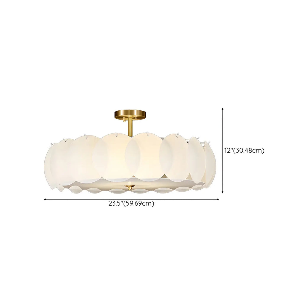 4/5 Lights Modern LED Semi Flush Ceiling Light for Bedroom