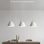 3-Light Modern White Metal Island Pendant Light for Kitchen