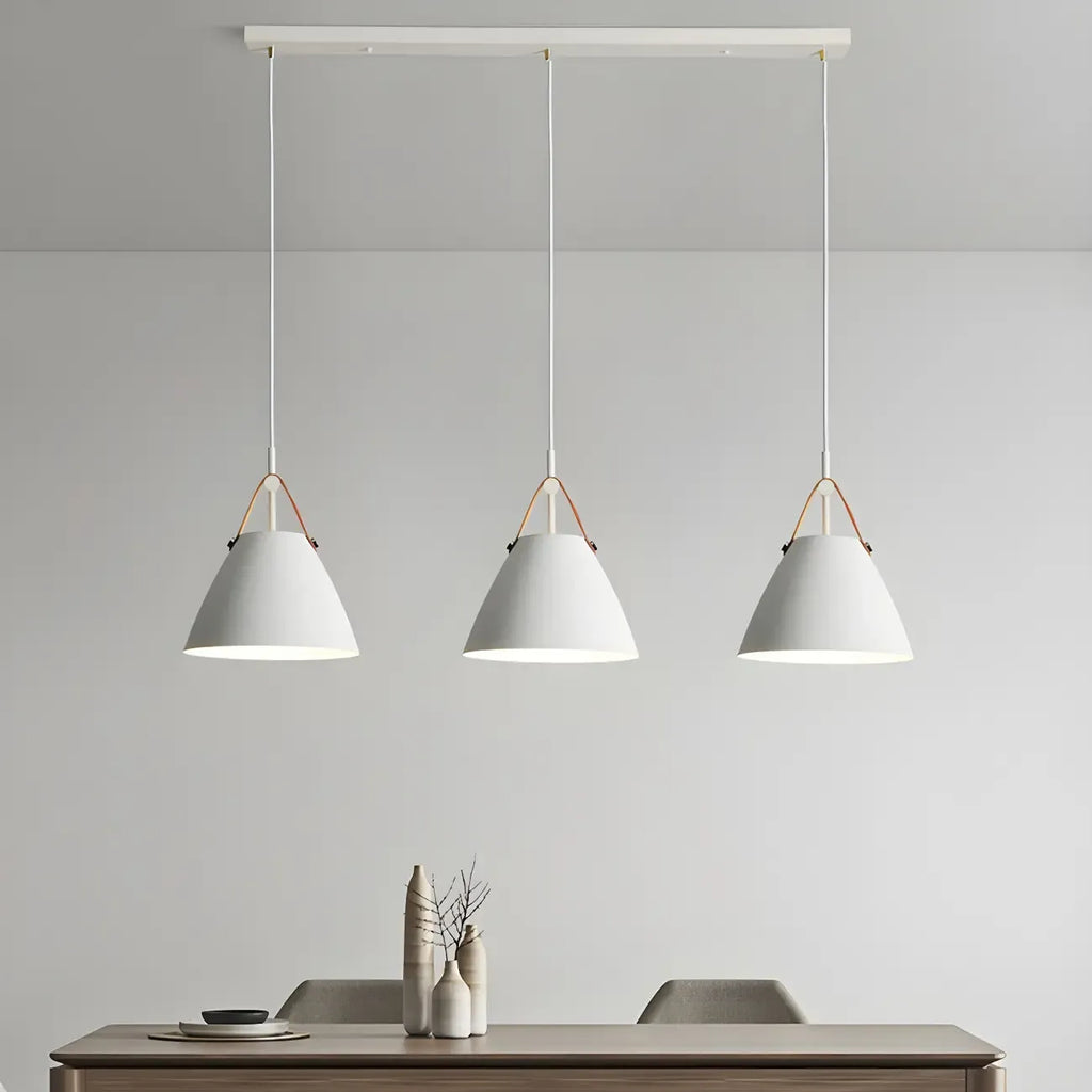 3-Light Modern White Metal Island Pendant Light for Kitchen