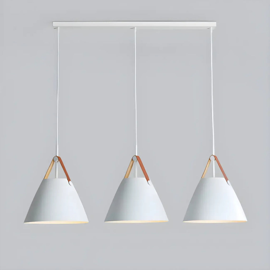 3-Light Modern White Metal Island Pendant Light for Kitchen