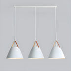 3-Light Modern White Metal Island Pendant Light for Kitchen