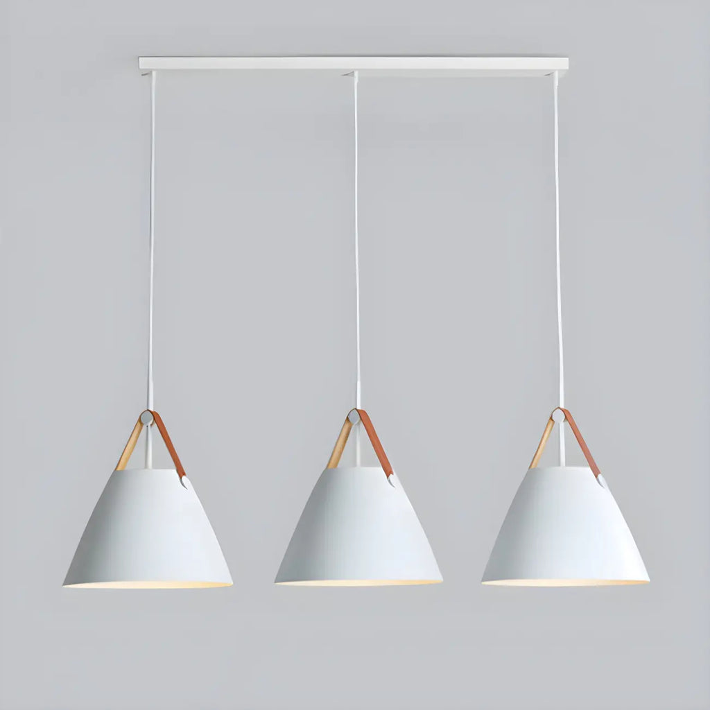 3-Light Modern White Metal Island Pendant Light for Kitchen
