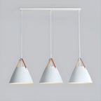 3-Light Modern White Metal Island Pendant Light for Kitchen