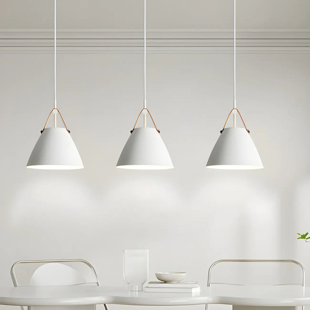 3-Light Modern White Metal Island Pendant Light for Kitchen