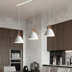 3-Light Modern White Metal Island Pendant Light for Kitchen
