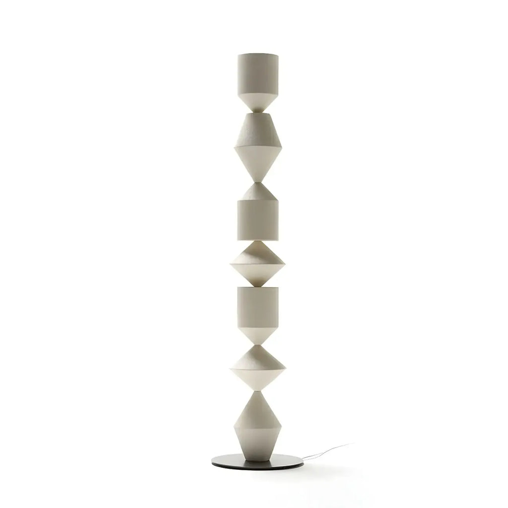 Contemporary Sculptural Geometric Metal Floor Lamp for Living Room