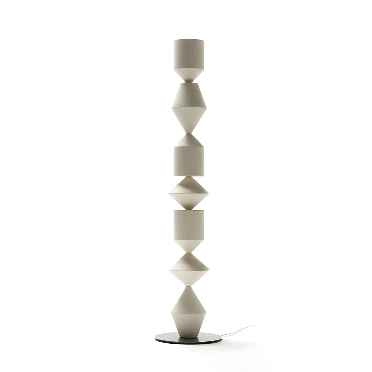 Contemporary Sculptural Geometric Metal Floor Lamp for Living Room