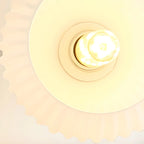 Minimalist White Glass Dome Semi Flush Ceiling Light