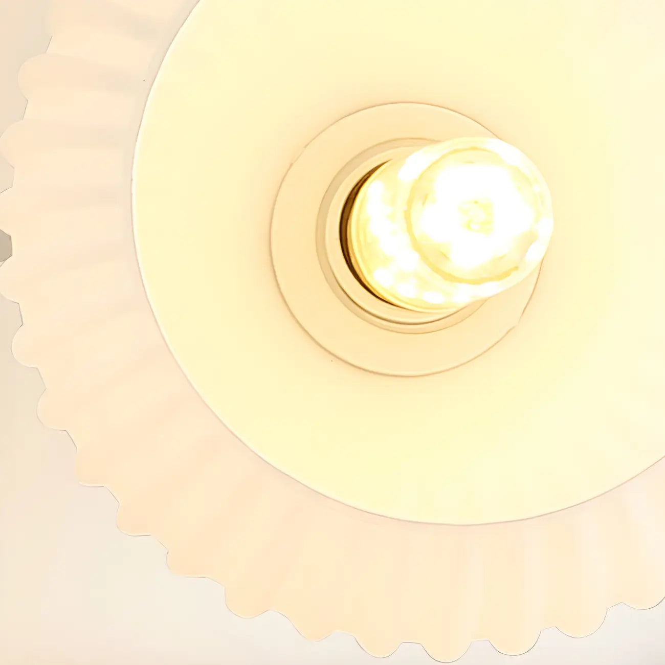 Minimalist White Glass Dome Semi Flush Ceiling Light