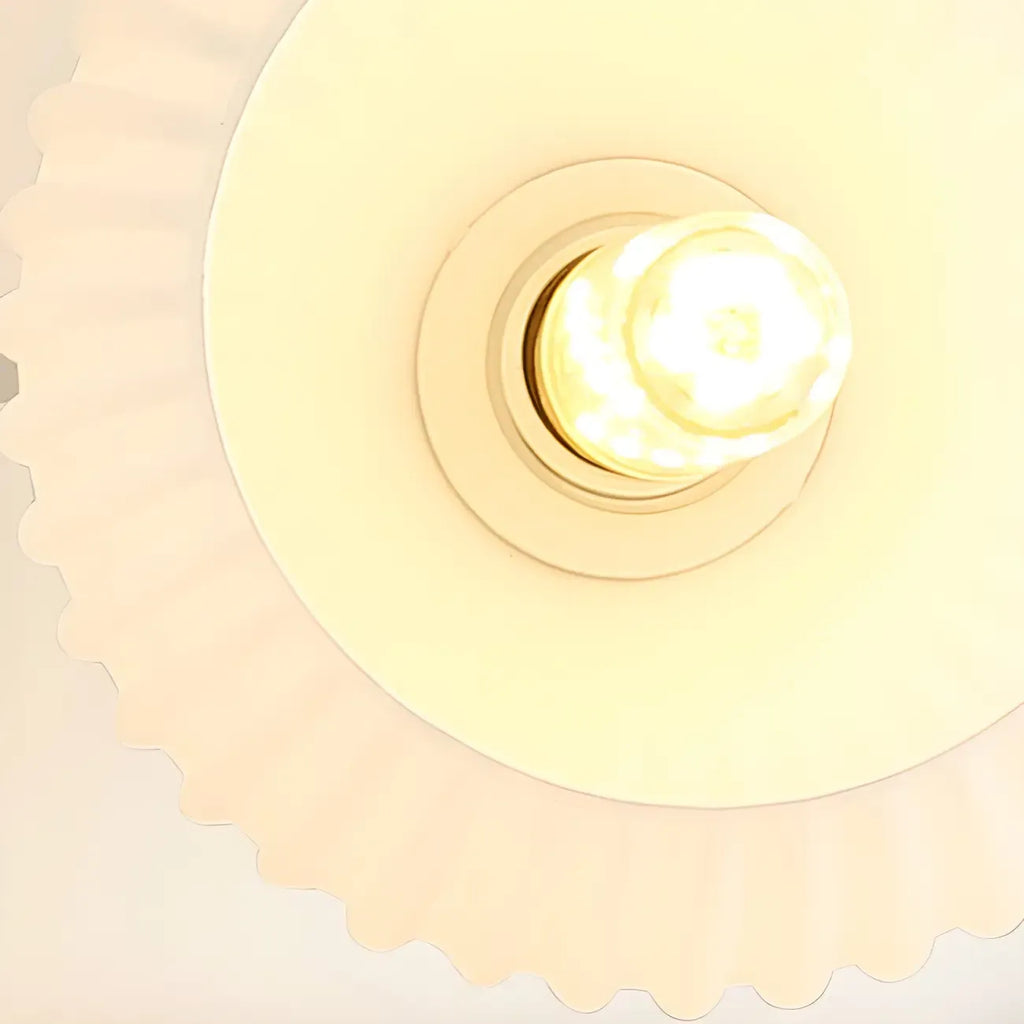 Minimalist White Glass Dome Semi Flush Ceiling Light