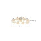 Minimalist White Glass Dome Semi Flush Ceiling Light