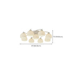 Minimalist White Glass Dome Semi Flush Ceiling Light