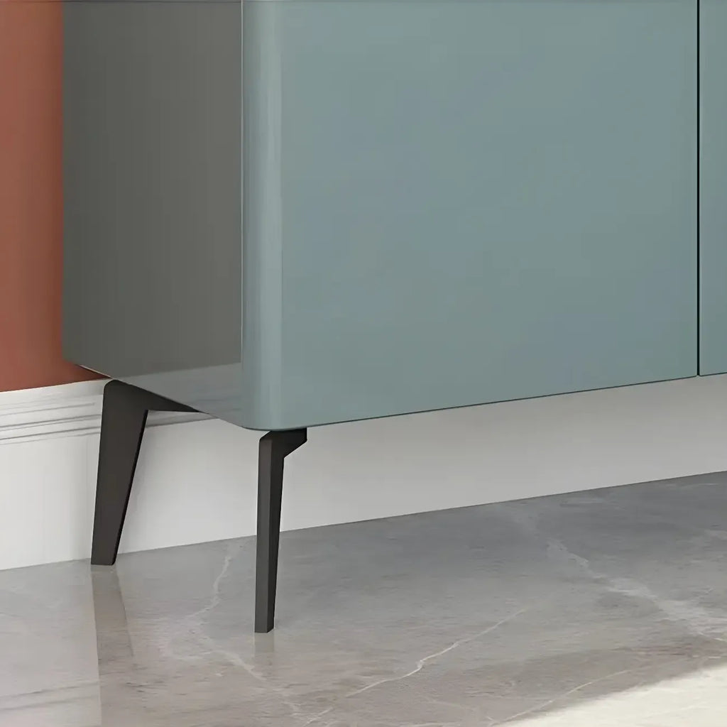 Gloss Green Wood Shoe Storage Cabinet for Entryway