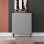 Gloss Green Wood Shoe Storage Cabinet for Entryway