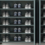 Gloss Green Wood Shoe Storage Cabinet for Entryway