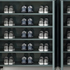 Gloss Green Wood Shoe Storage Cabinet for Entryway