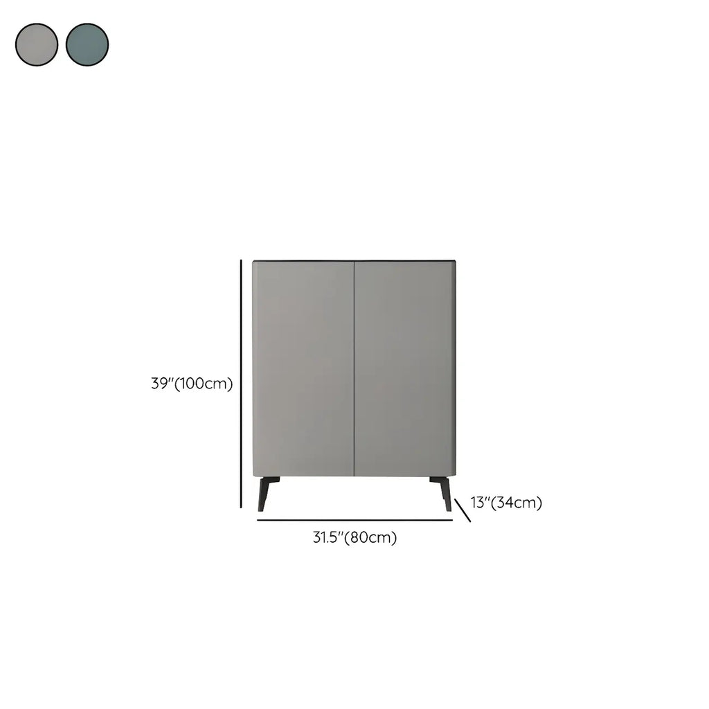 Gloss Green Wood Shoe Storage Cabinet for Entryway