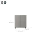 Gloss Green Wood Shoe Storage Cabinet for Entryway