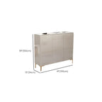 Gloss Green Wood Shoe Storage Cabinet for Entryway