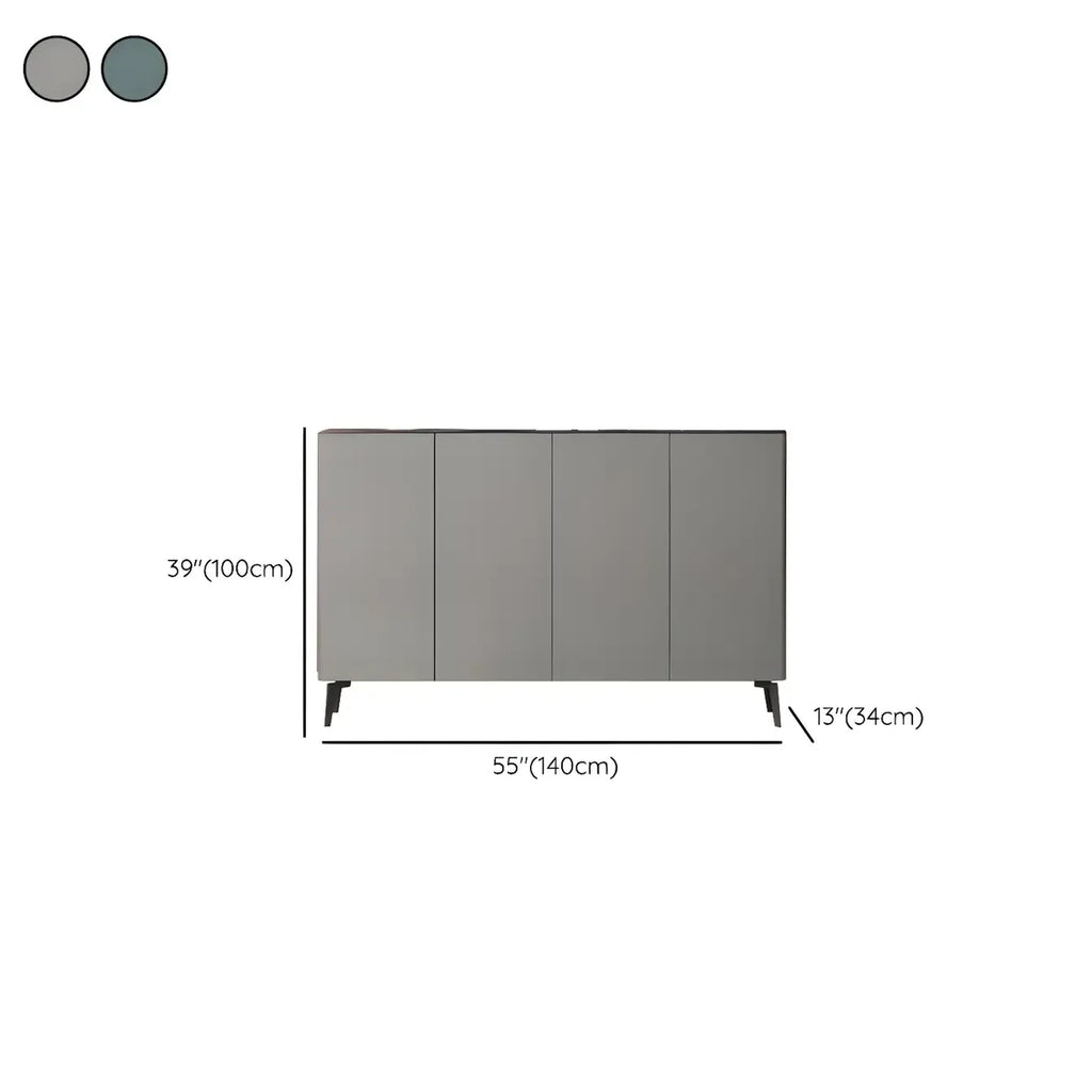 Gloss Green Wood Shoe Storage Cabinet for Entryway